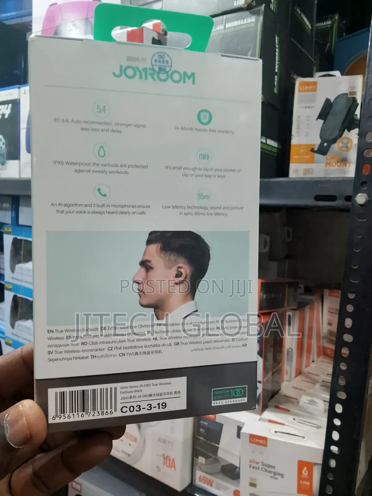 Jr-Db3 True Wireless Earbuds-Black