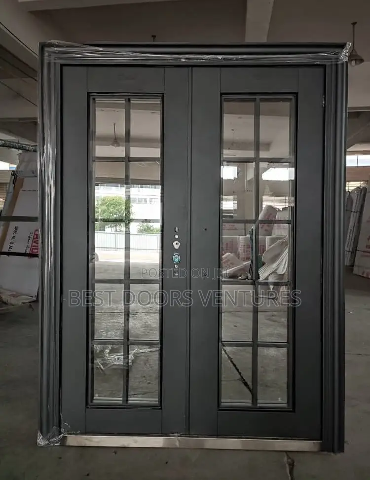 5ft by 7ft Copper Security Glass Door Grey Series