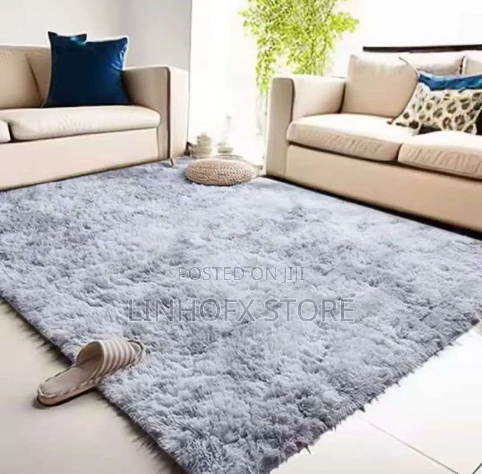 Plush Soft Fluffy Centre Rugs 160x230cm(5by7)Ft