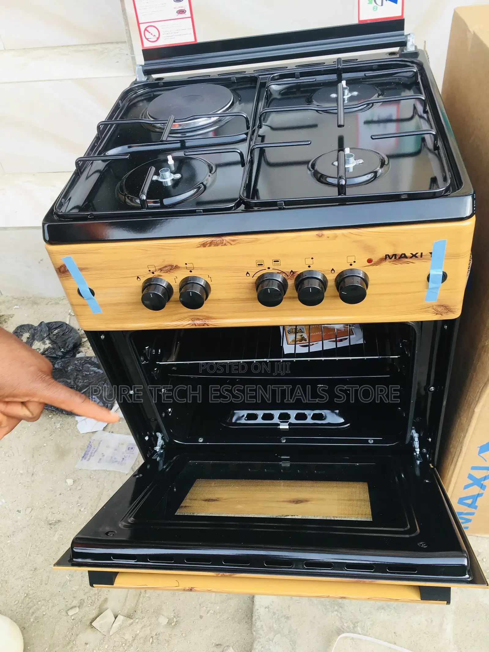 Original Maxi 60/60 Wooden Style 3+1 Gas Cooker