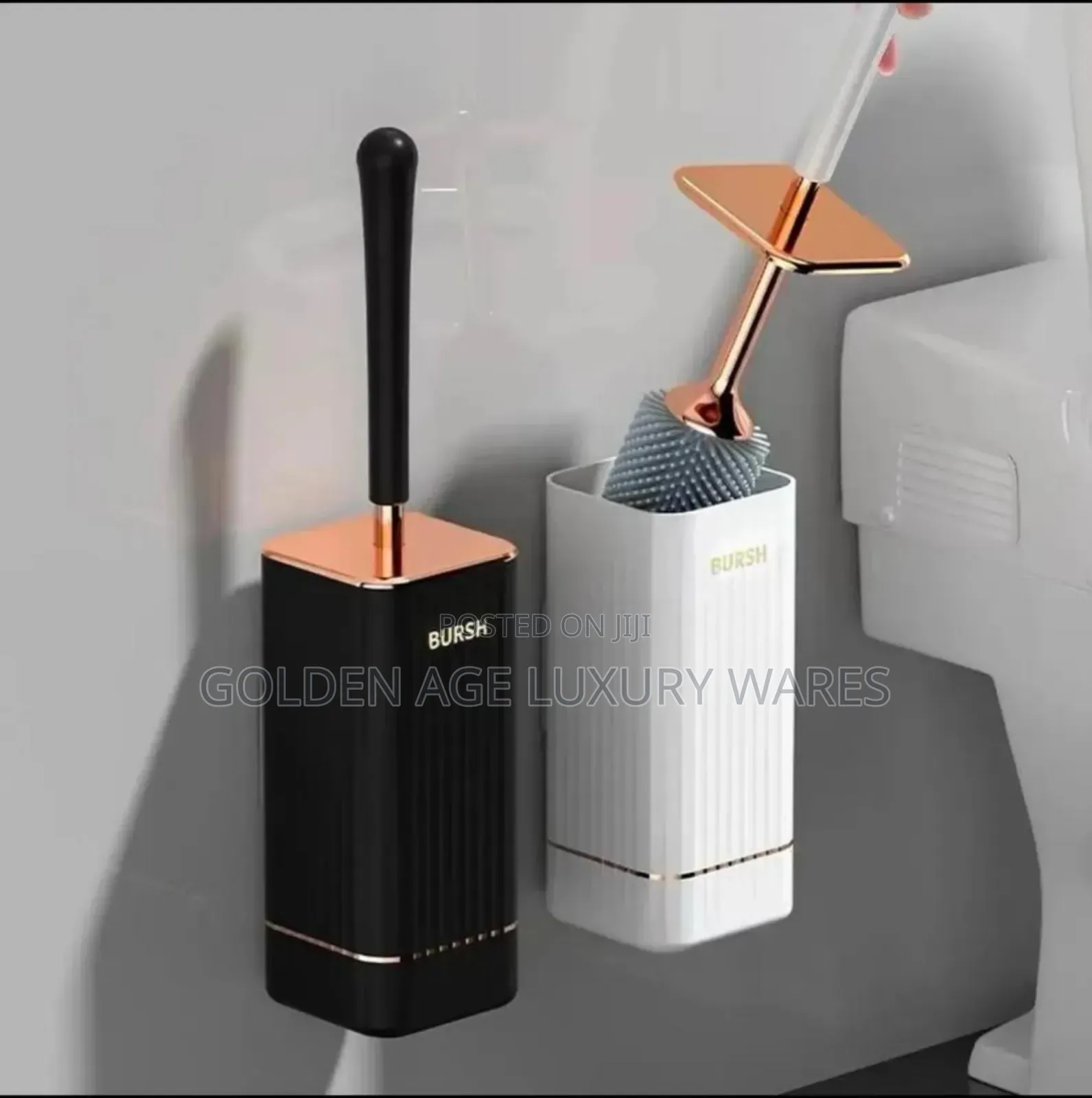 Black and Gold Toilet Brush