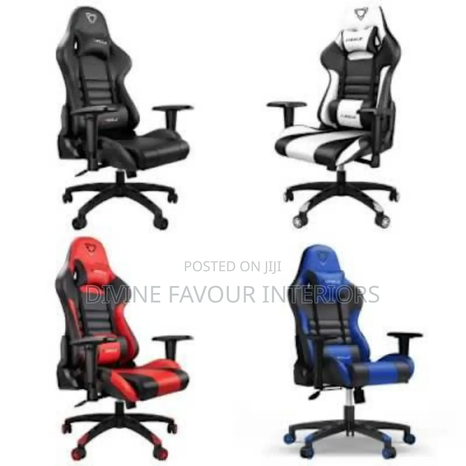 Furgle Ergonomic Swivel Racing Gaming Chair- 4pcs