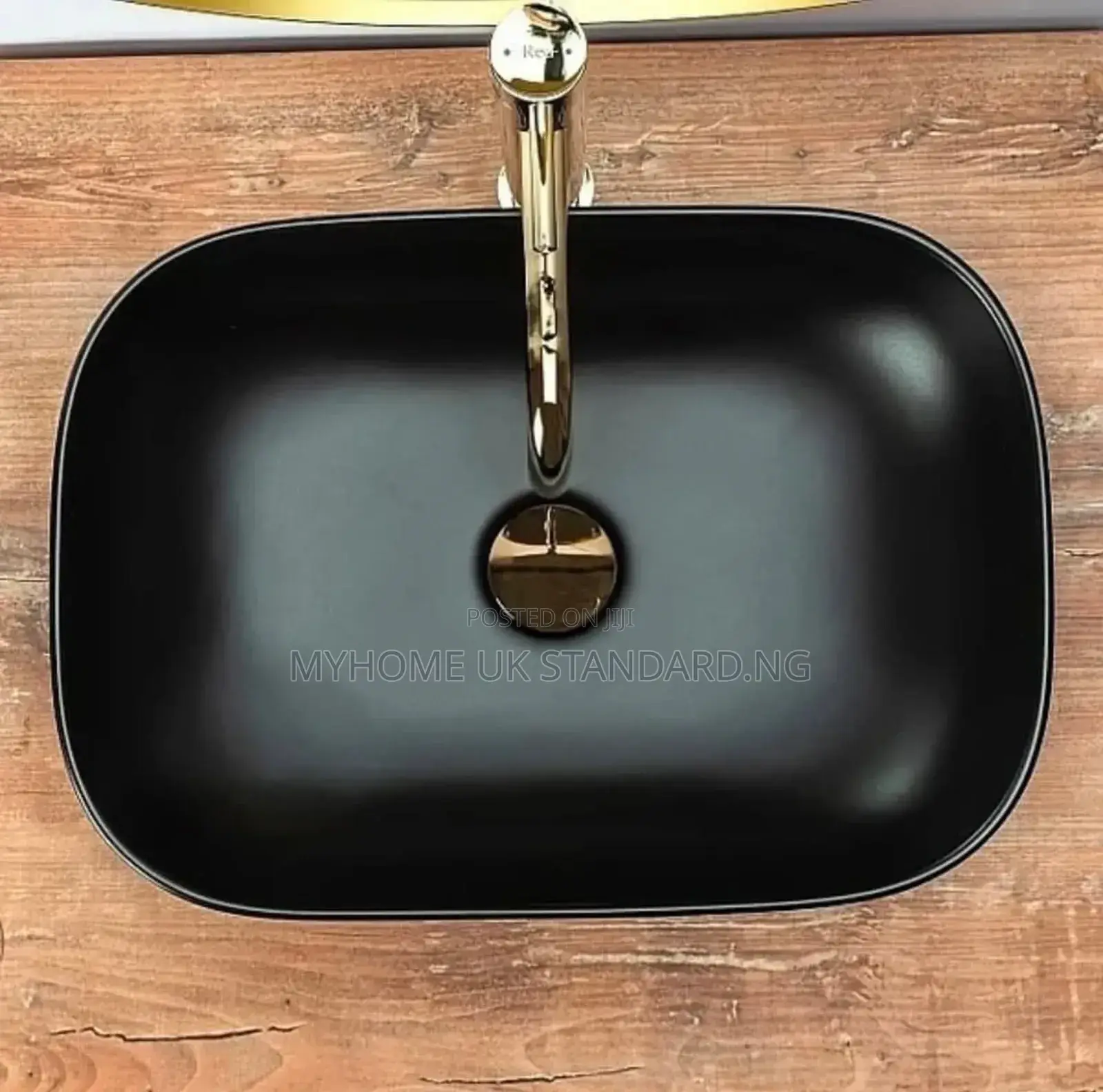 Black Square Counter Top Wash Hand Basin