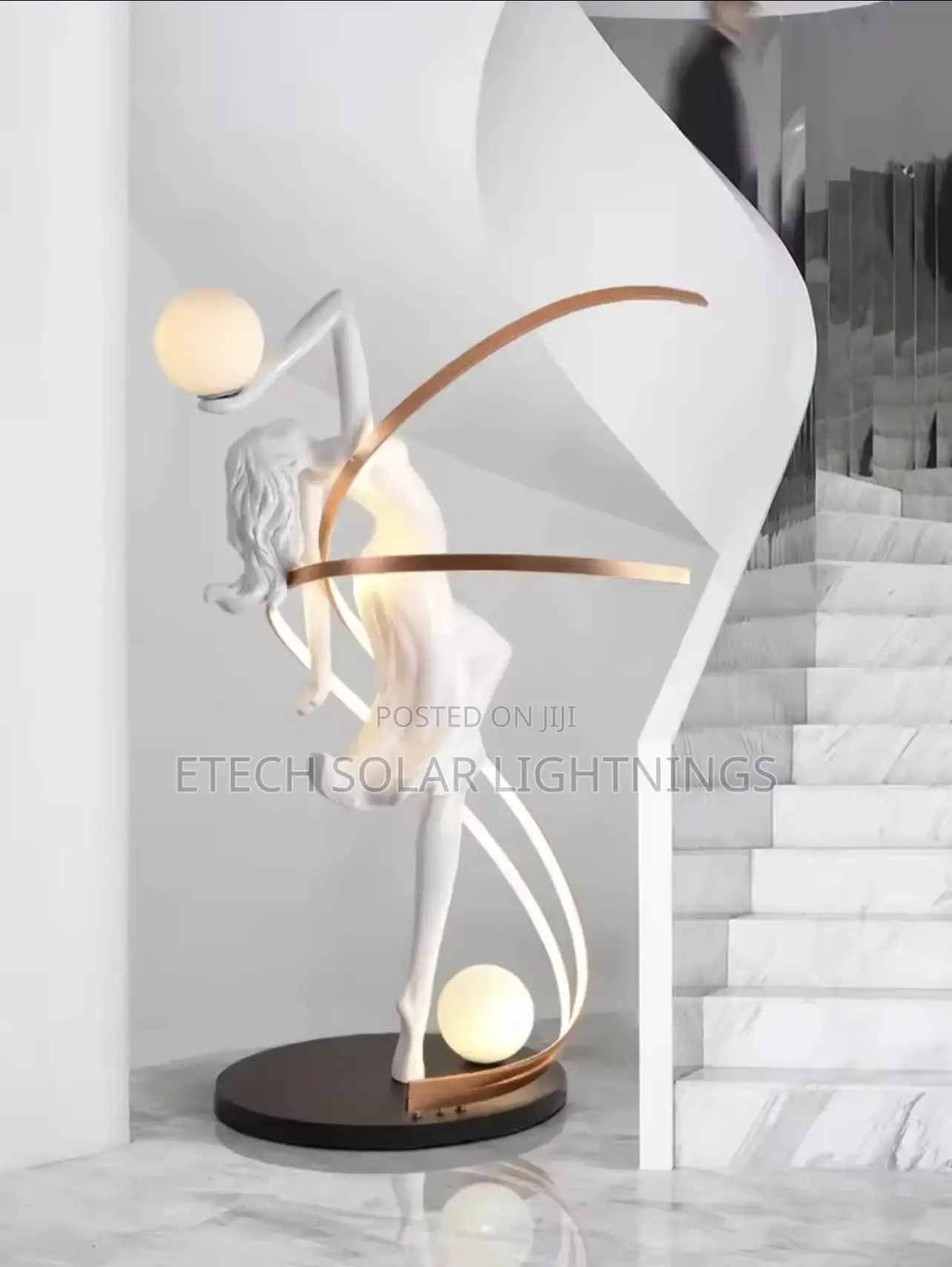 Italian Sculpture Abstract Humanoid Beauty Standing Lamp