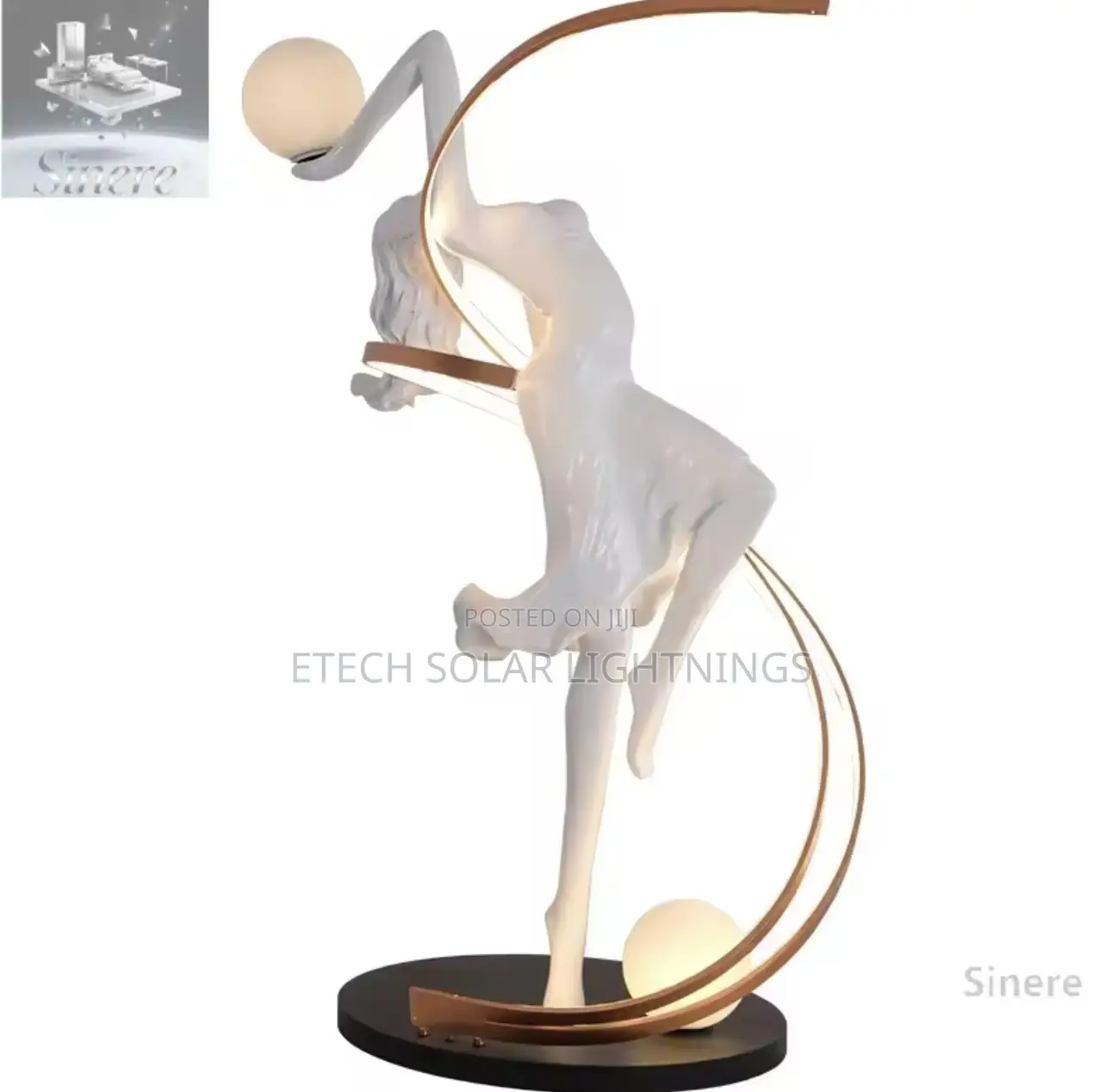 Italian Sculpture Abstract Humanoid Beauty Standing Lamp