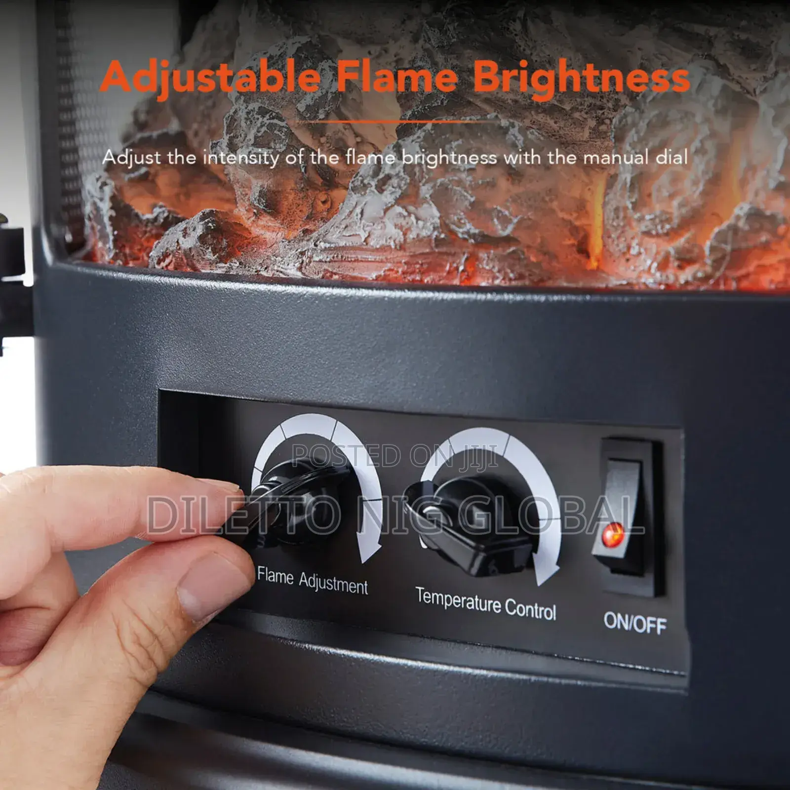 Warmlite Freestanding Electric Log Effect Stove Fire 1800w