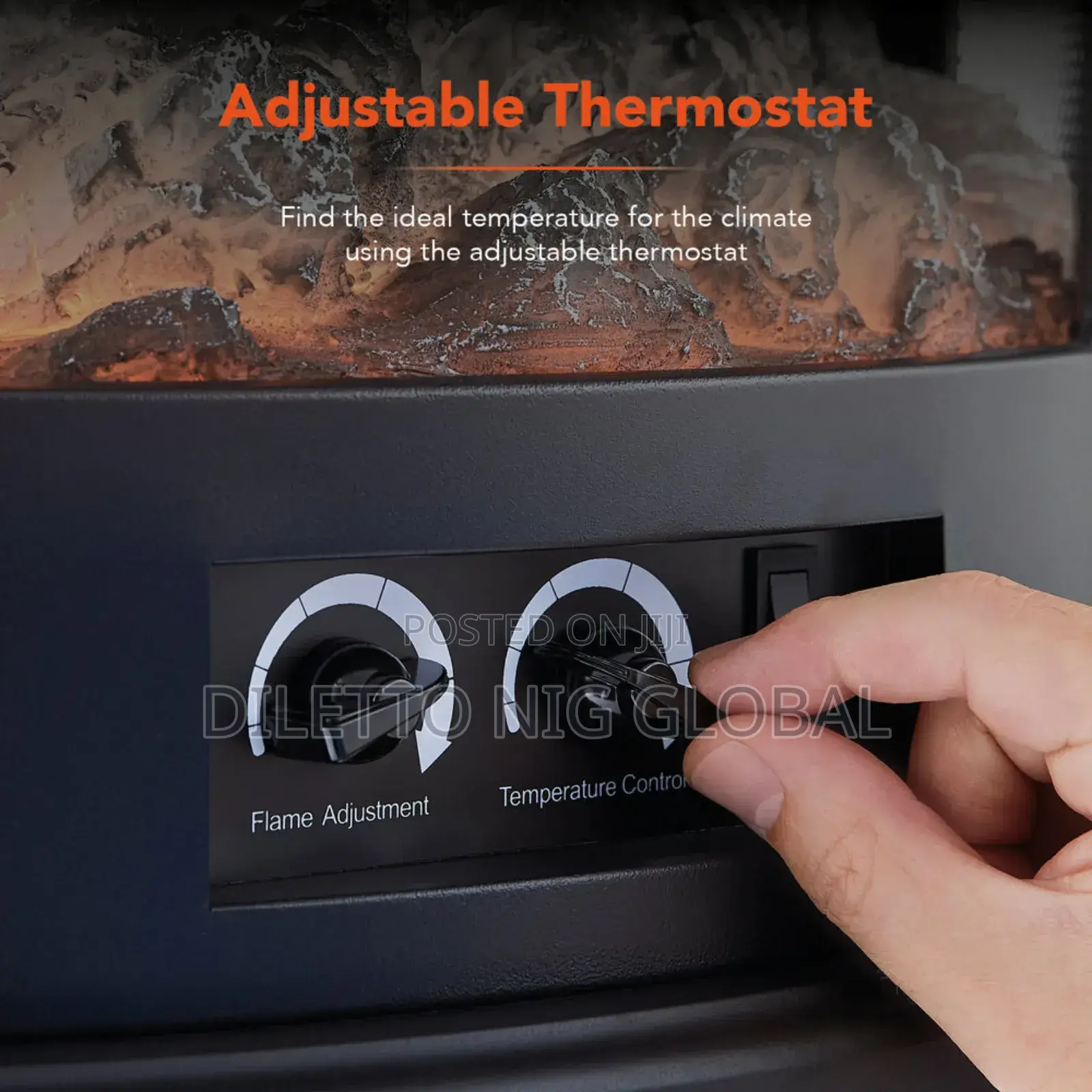Warmlite Freestanding Electric Log Effect Stove Fire 1800w