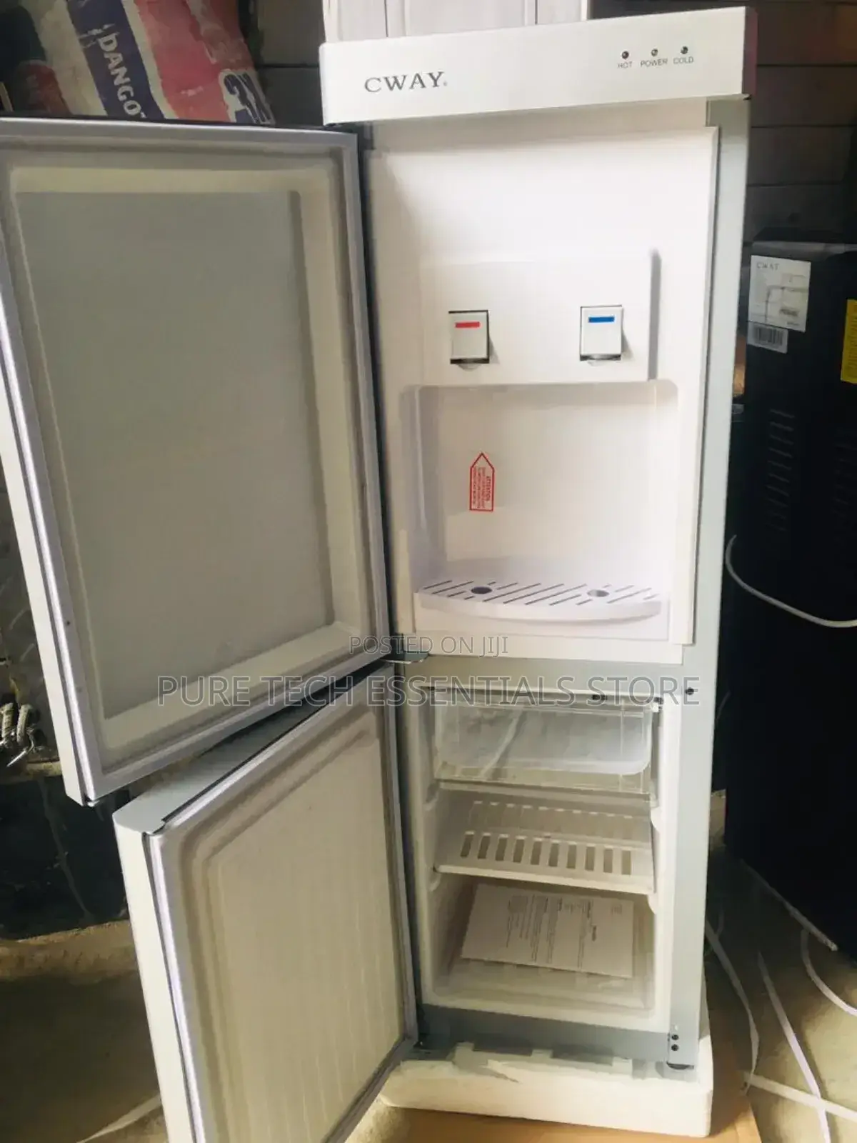 Cway Hot and Cold Water Dispenser With Freezer and Fridge
