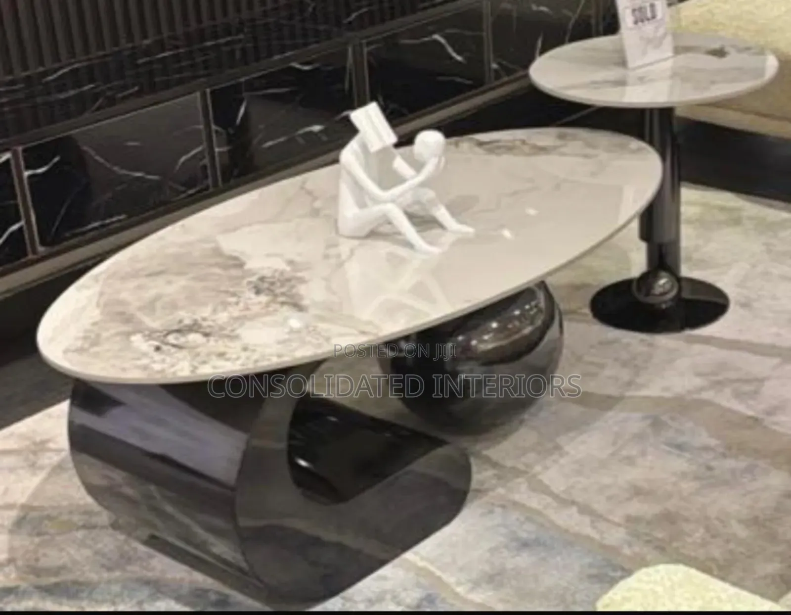 New Design Oval Centre Table Set