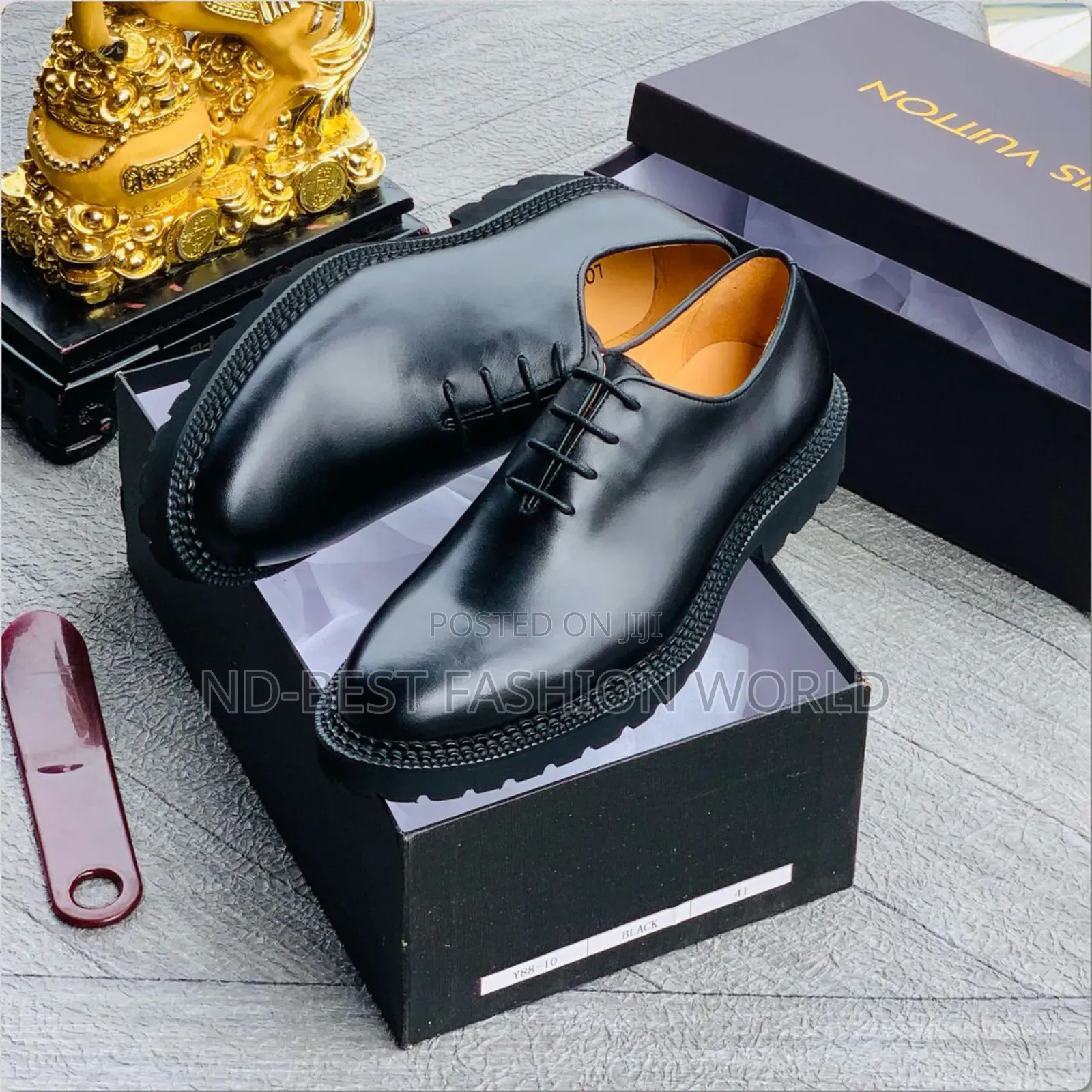 Black Color Louis Vuitton Luxury Shoe