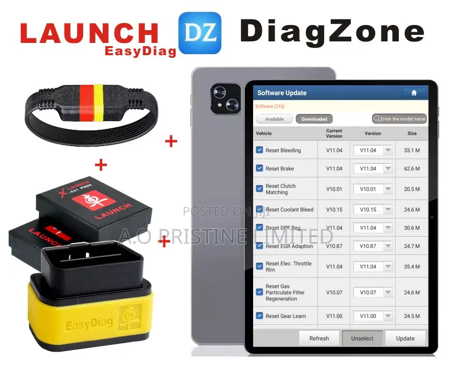 Launch Easydiag for Diagzone Pro With Android Tablet