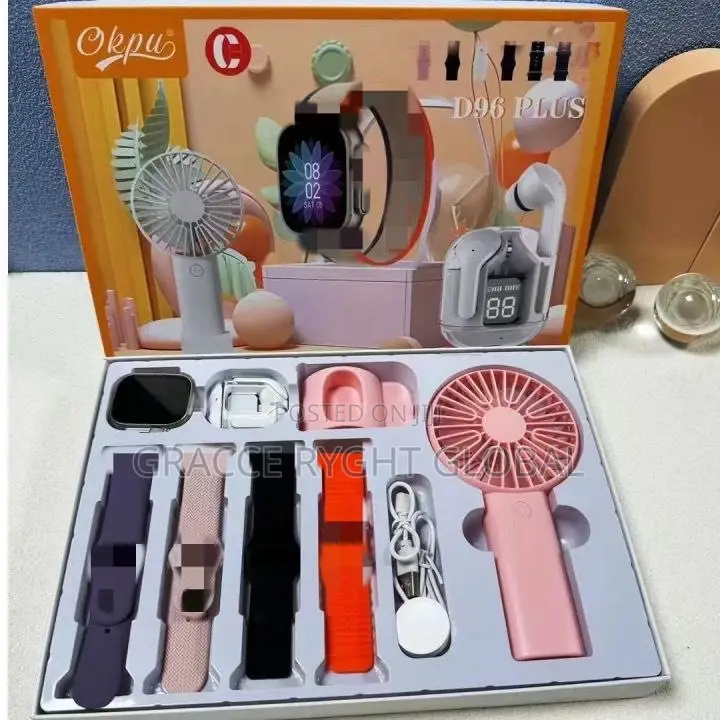 Smart Watch Earbud and Fan Set