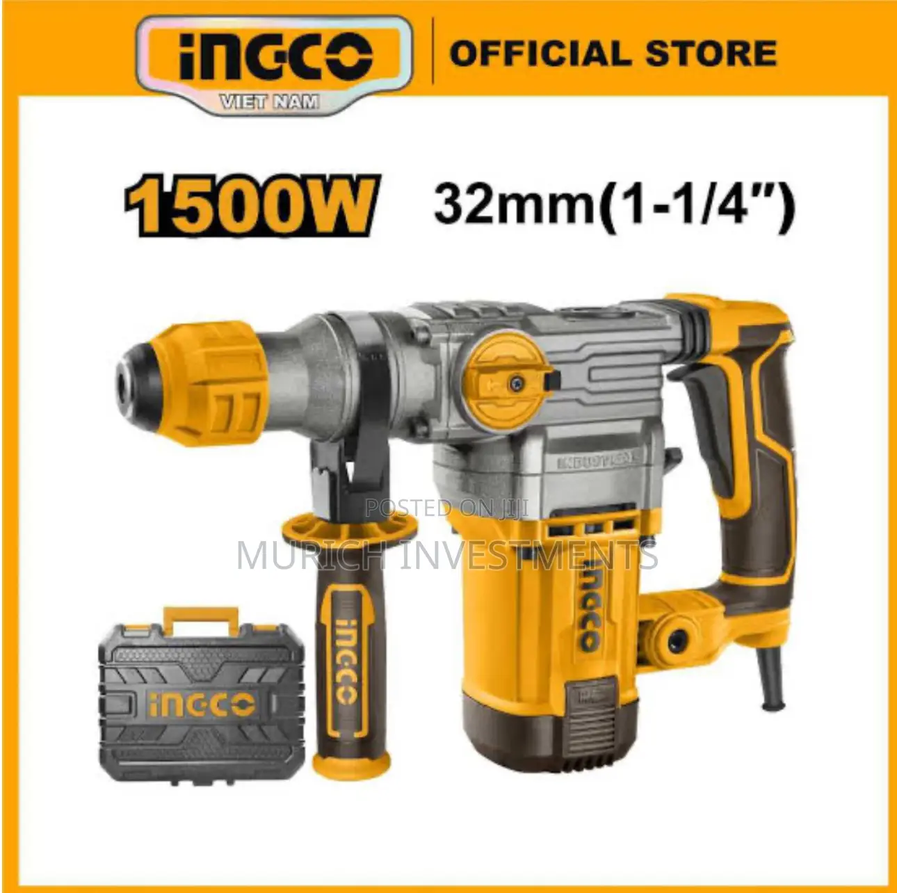 Ingco Rotary Hammer 1500w 32mm Rh150038
