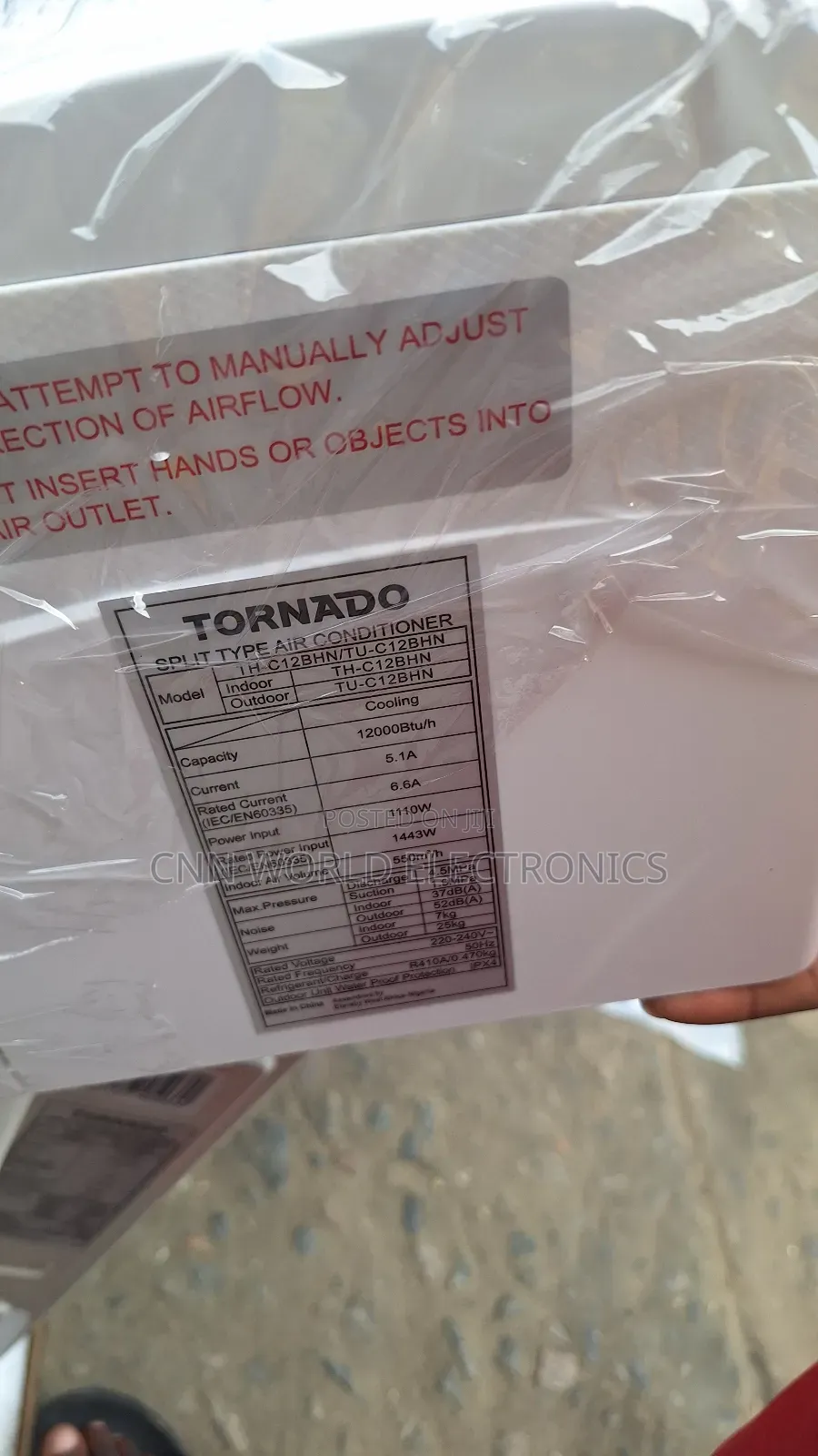 New Tornado 1.5hp Split Ac (Copper) Fast Cooling Warranty
