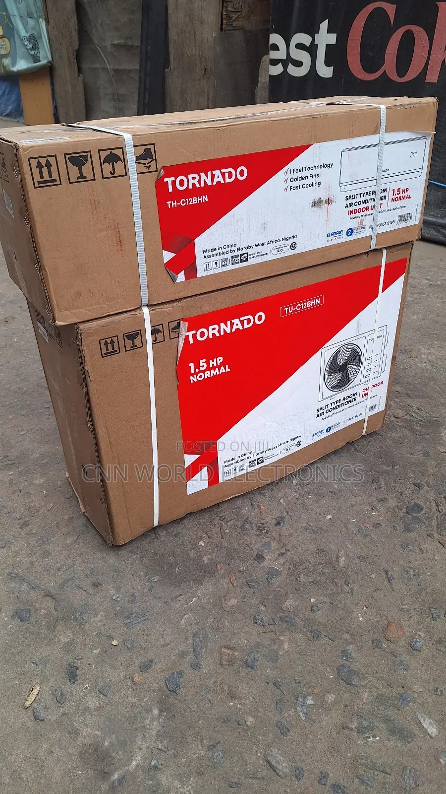 New Tornado 1.5hp Split Ac (Copper) Fast Cooling Warranty