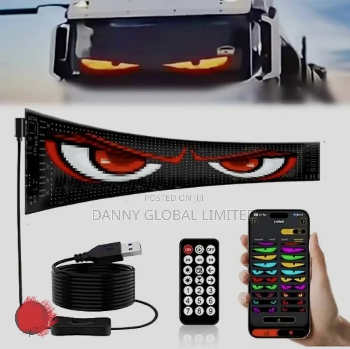 Colorful Windscreen Eye Led Reflective Lamp With Remote