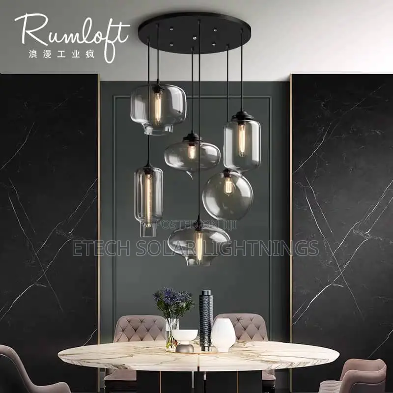 Post Modern Glass Nordic Staircase Living Room Chandelier