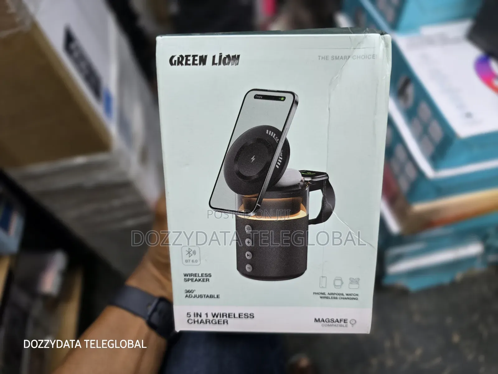 Greenlion 5 in 1 Wireless Charger and Wireless Speaker
