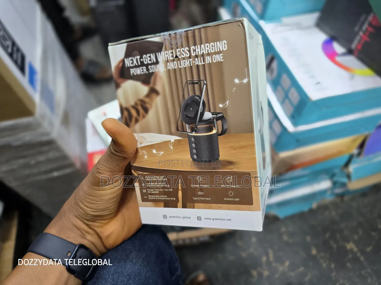 Greenlion 5 in 1 Wireless Charger and Wireless Speaker