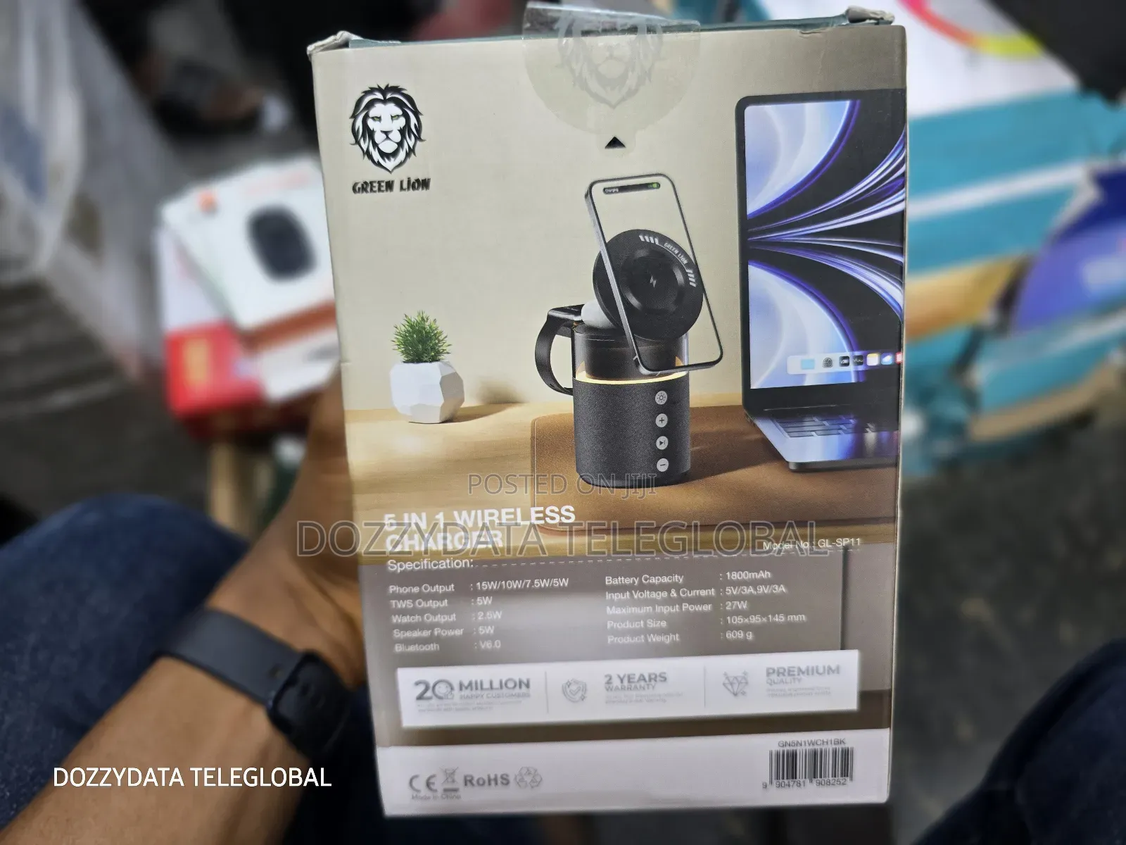 Greenlion 5 in 1 Wireless Charger and Wireless Speaker