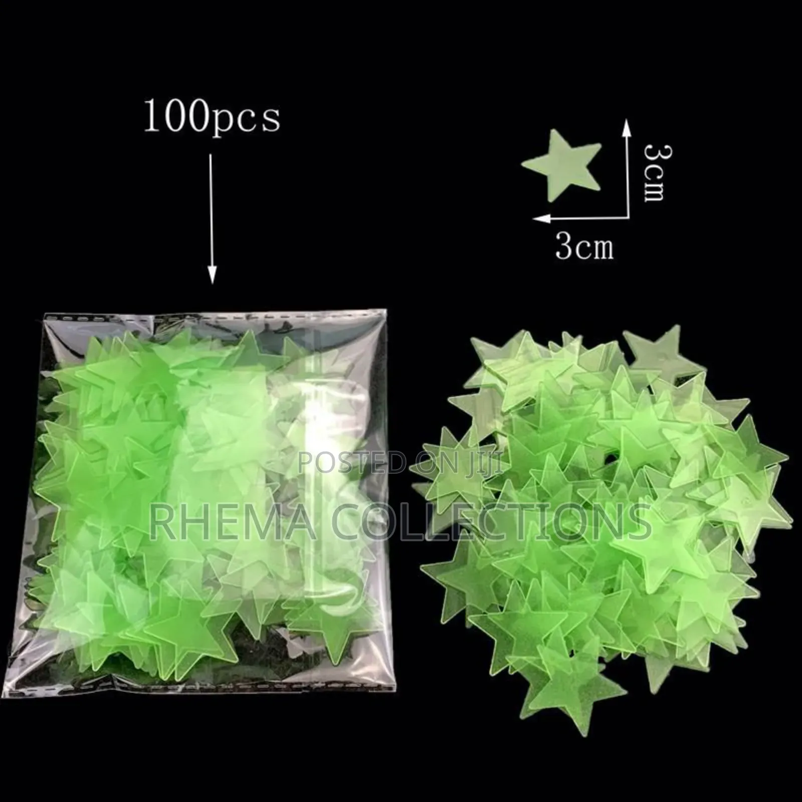 Starry Glow-in-the-Dark Wall Stickers (100pcs/Pack)
