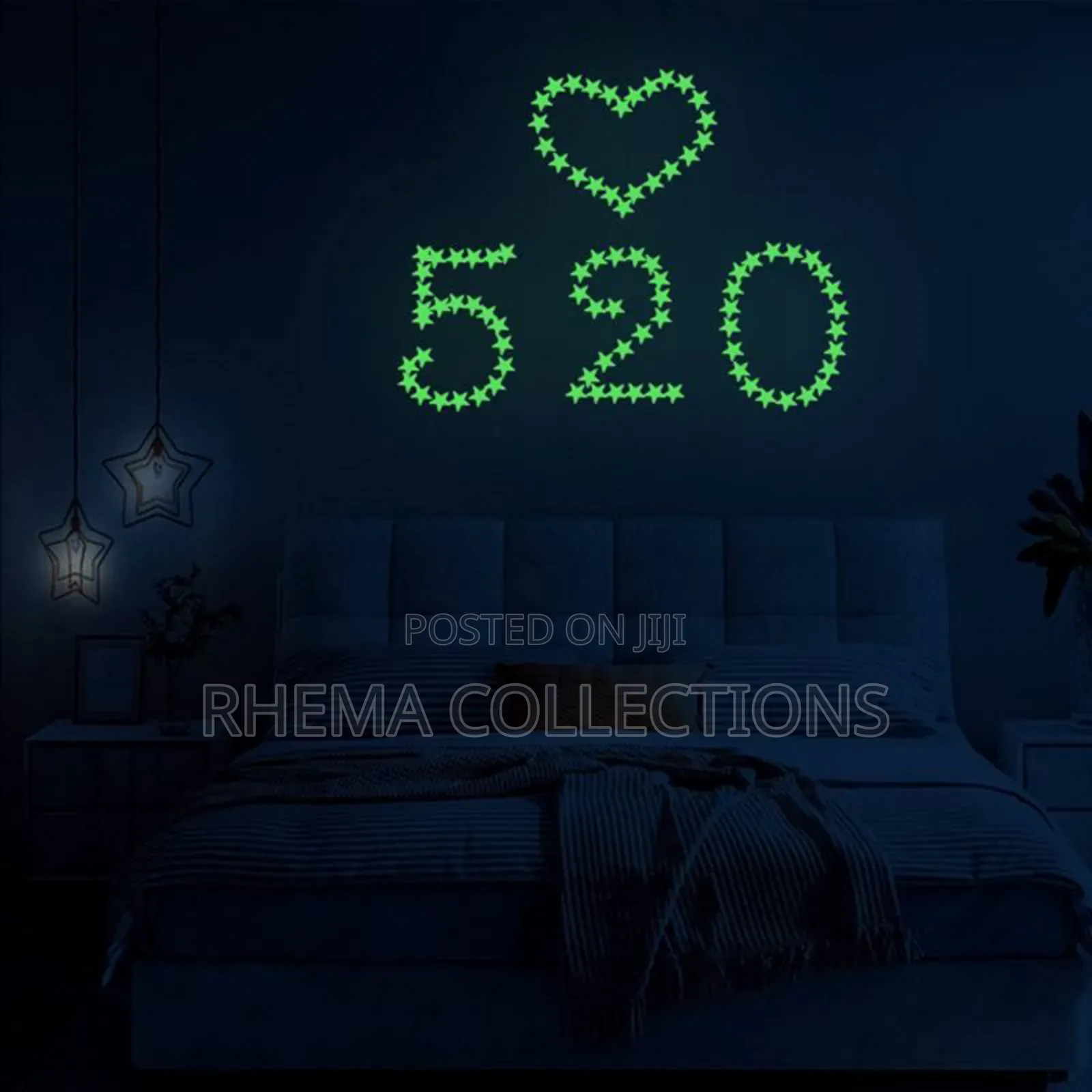 Starry Glow-in-the-Dark Wall Stickers (100pcs/Pack)