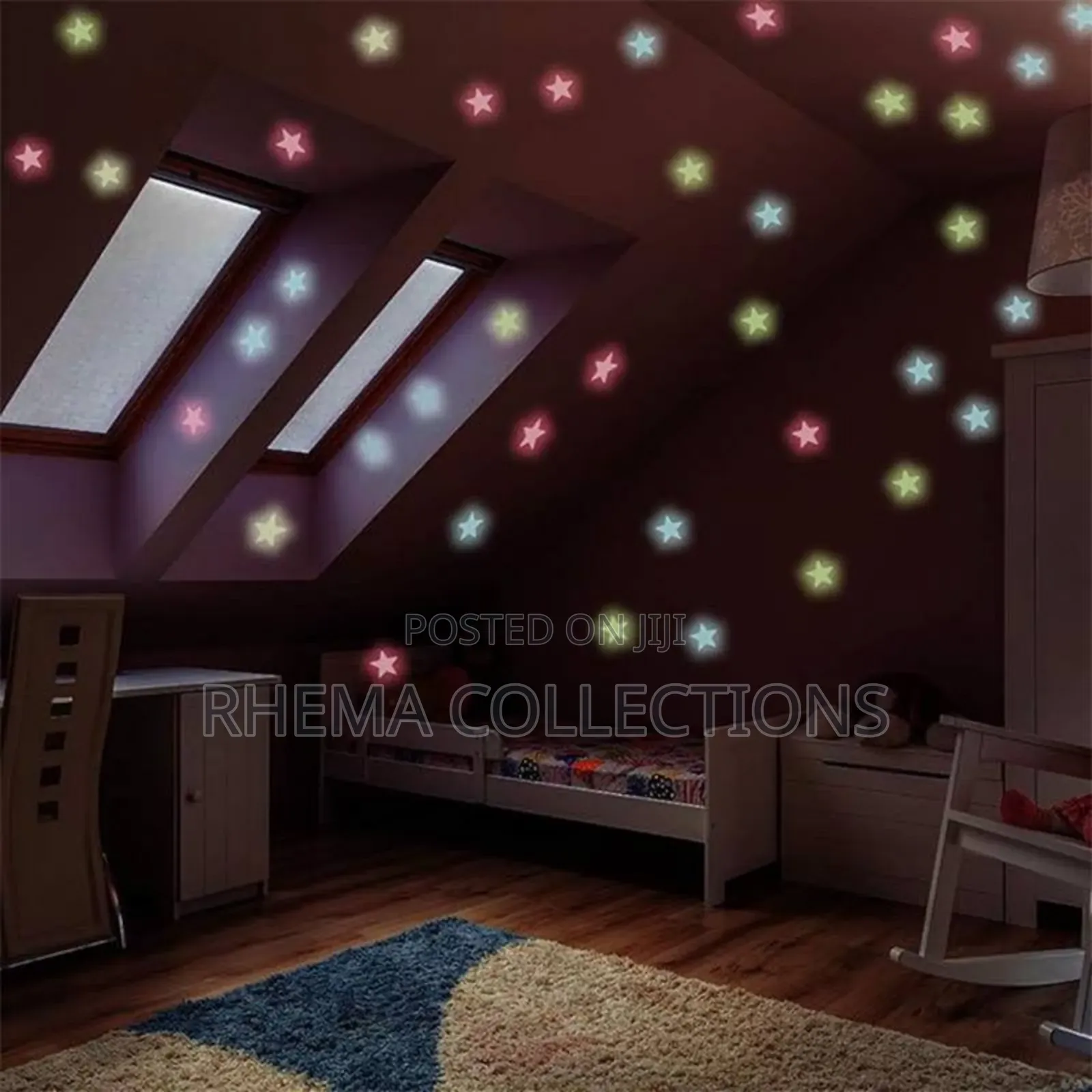 Starry Glow-in-the-Dark Wall Stickers (100pcs/Pack)