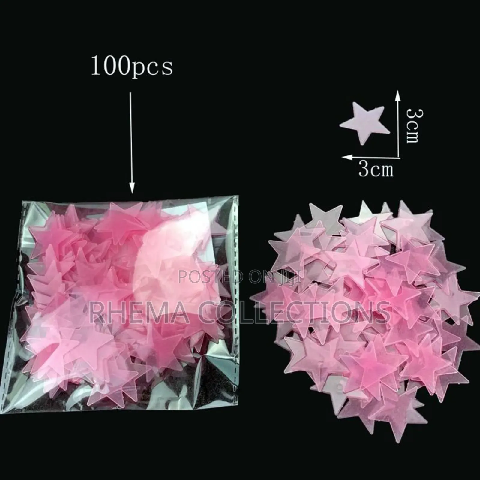 Starry Glow-in-the-Dark Wall Stickers (100pcs/Pack)