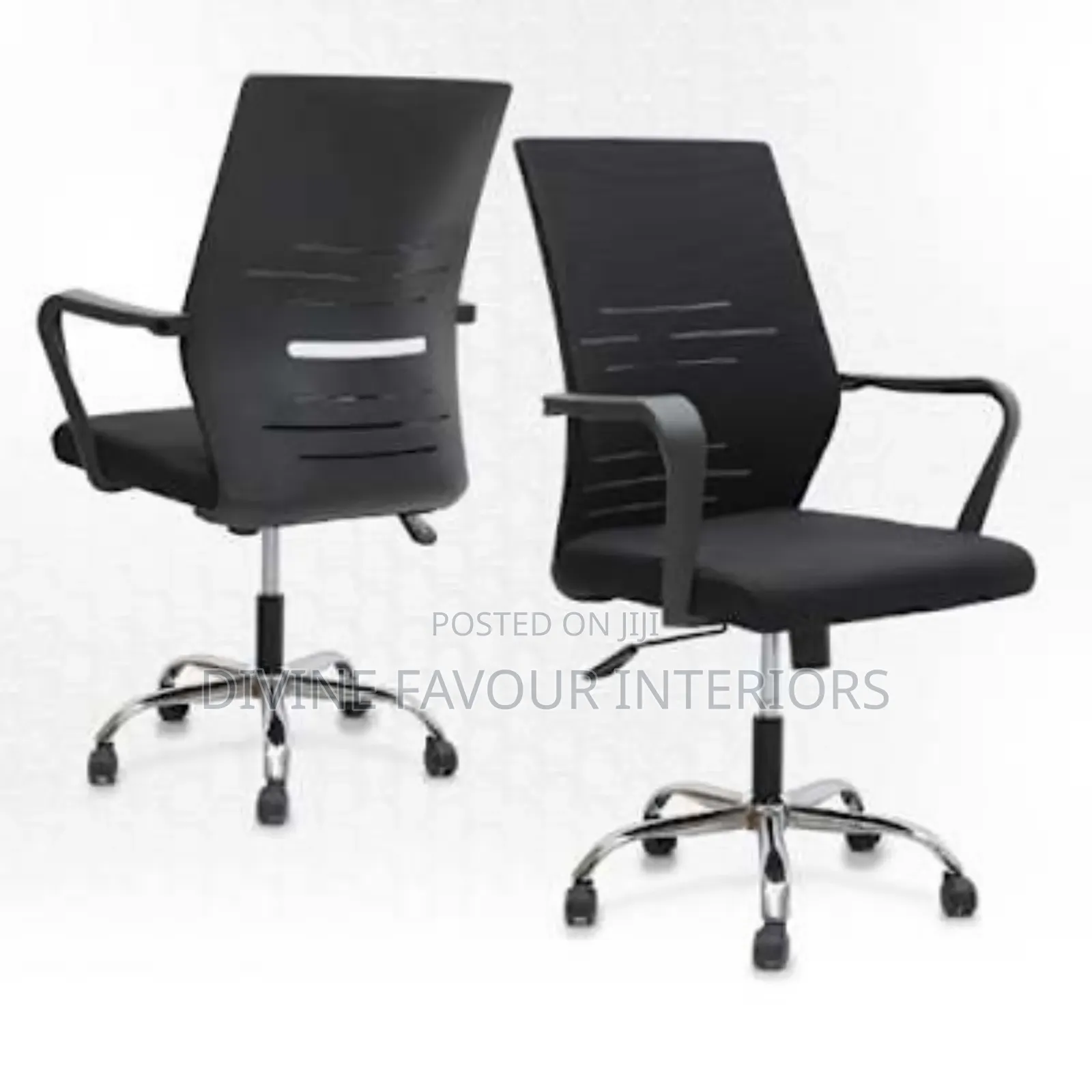 Low Back Mesh Swivel Office Chair - Black