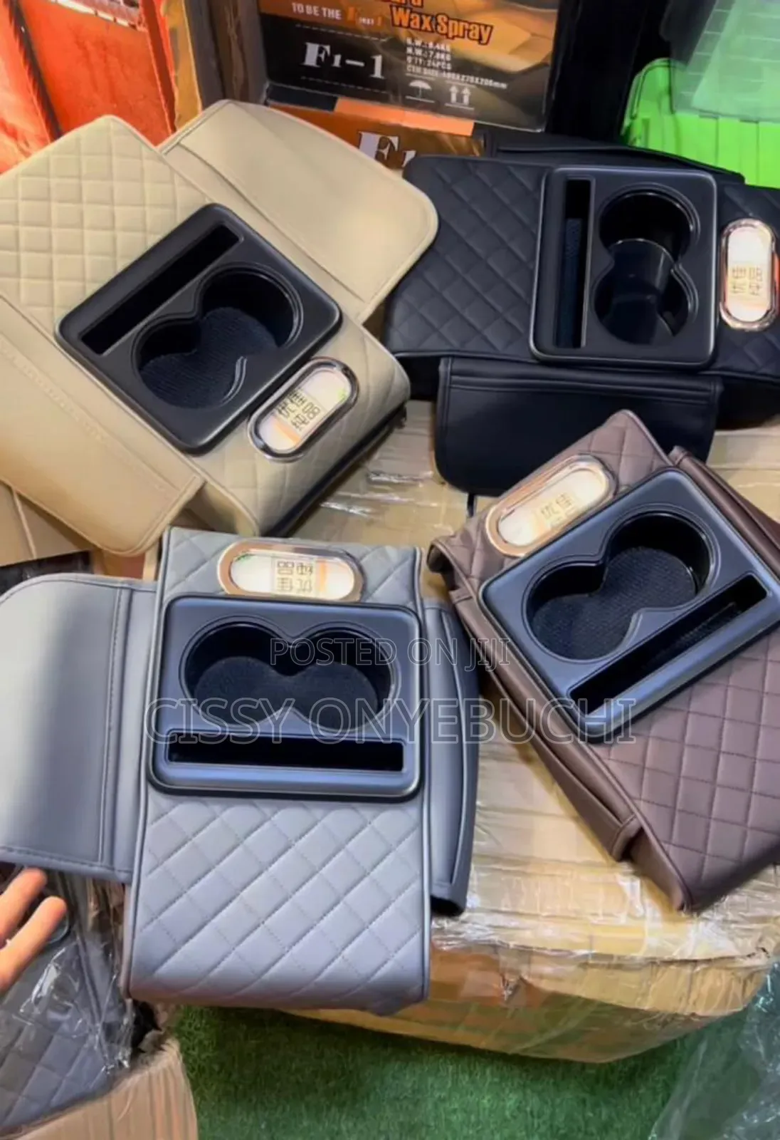 Armrest Cover With Tissue,Cup and Phone Holder