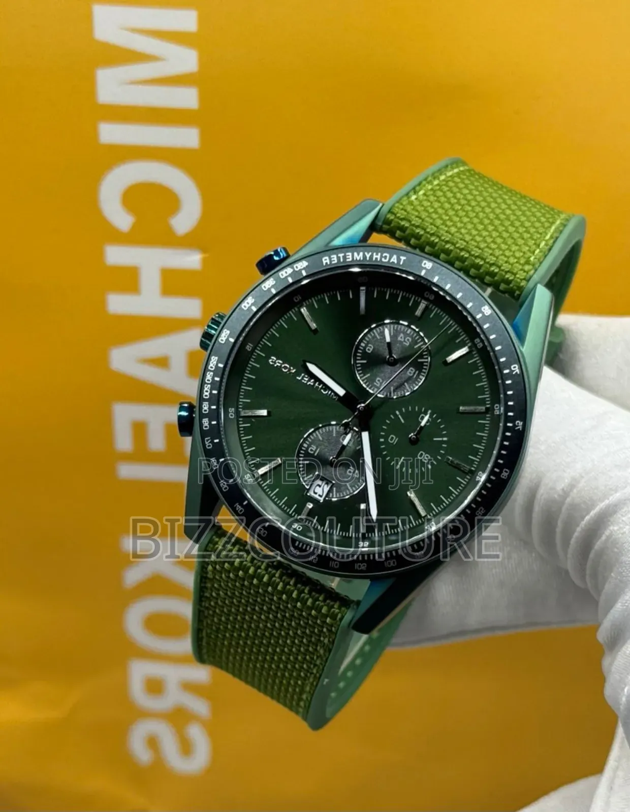Original Michael Kors Analog Green Faux Leather Watch