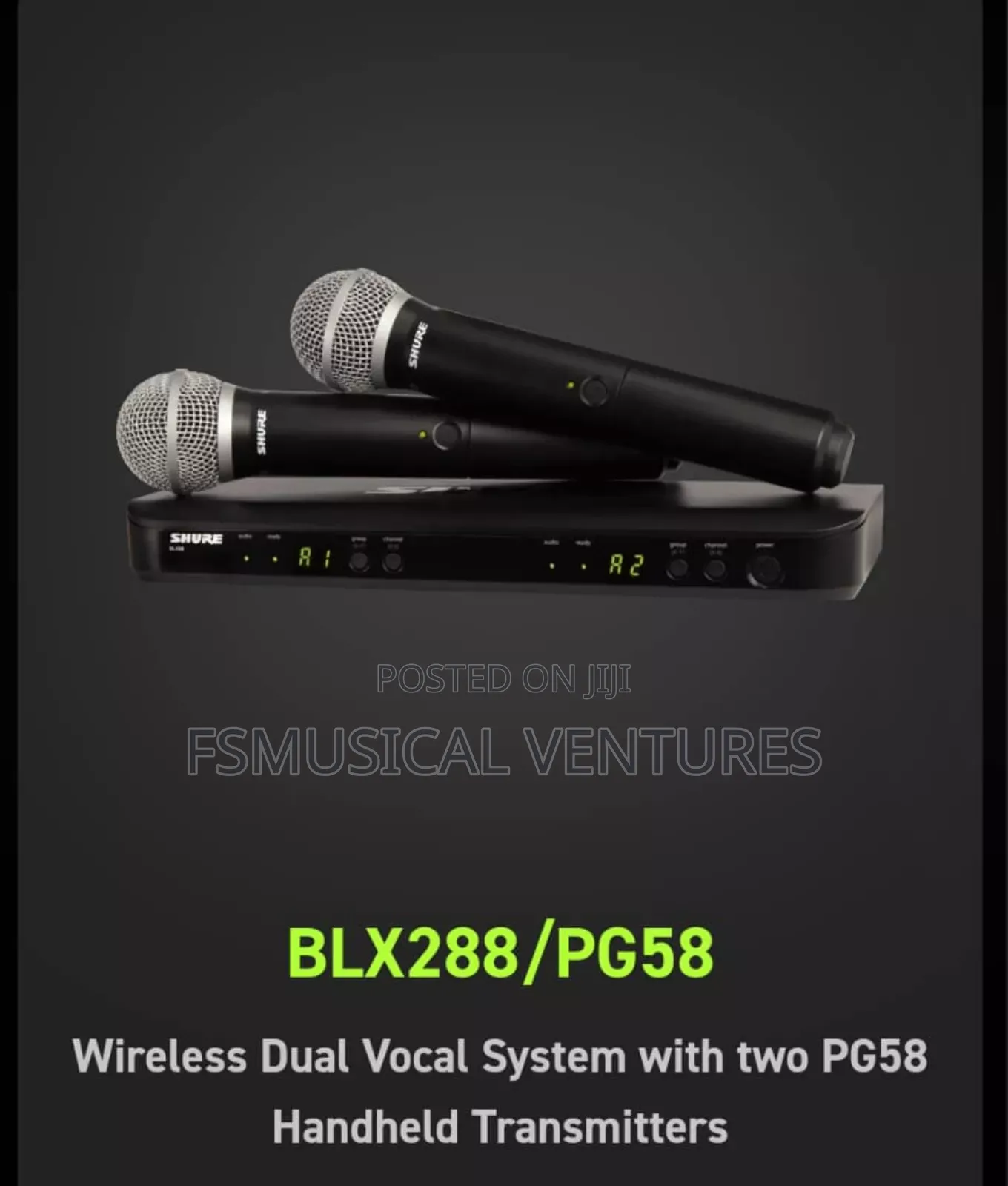 Shure Blx288/Pg58 Dual(2) Vocal Wireless Microphone System