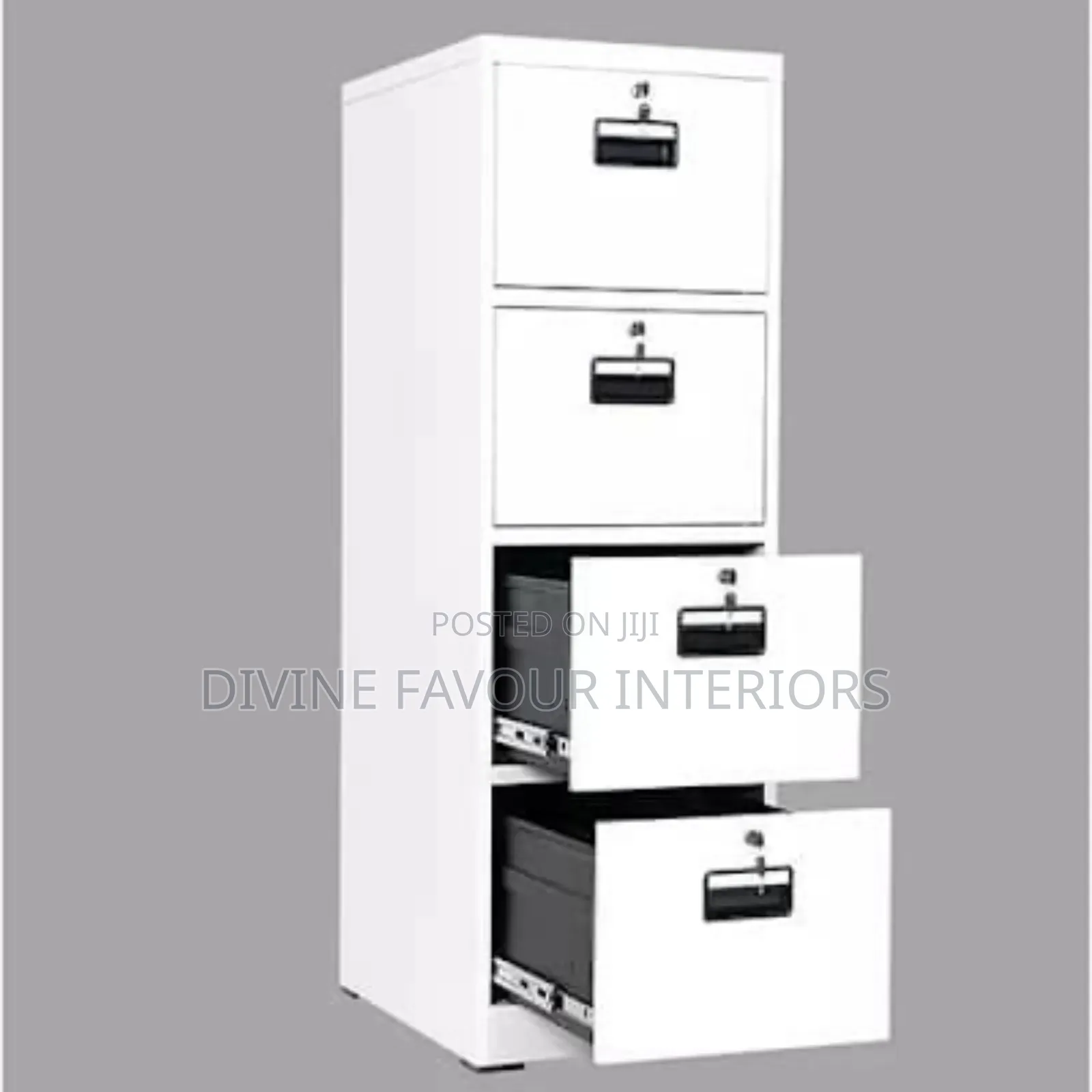 Modern Office File Cabinet With Separate Keys - 4 Drawers