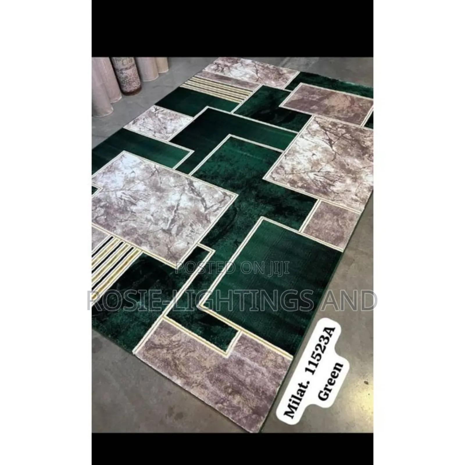 New Turkey Silk Parlour Center Rug- Green