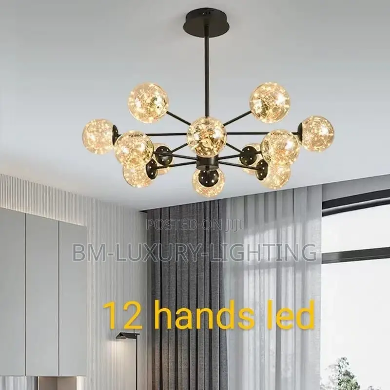 Sandyha Modern Glass Ball Hanging Chandelier