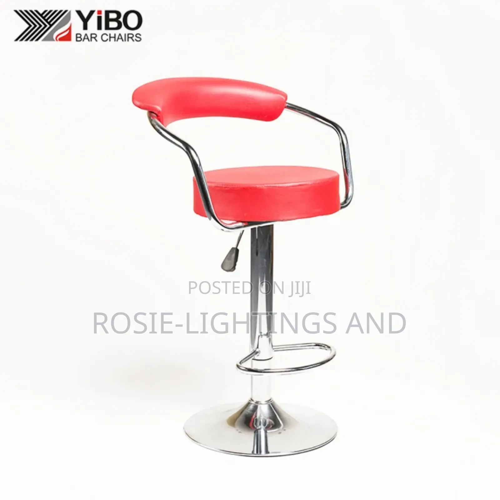 Round Swivel Adjustable Height Bar Stool