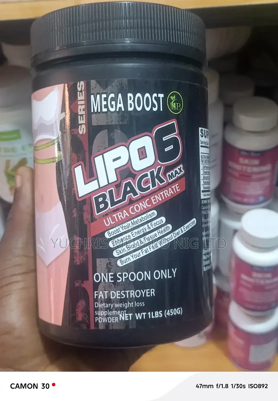 Mega Boost Lipo 6 Black Max Ultra Concentrate