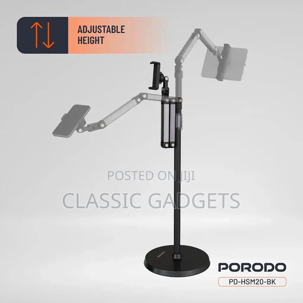 Porodo Hs20 Phone Tablet Floor Stand - Black