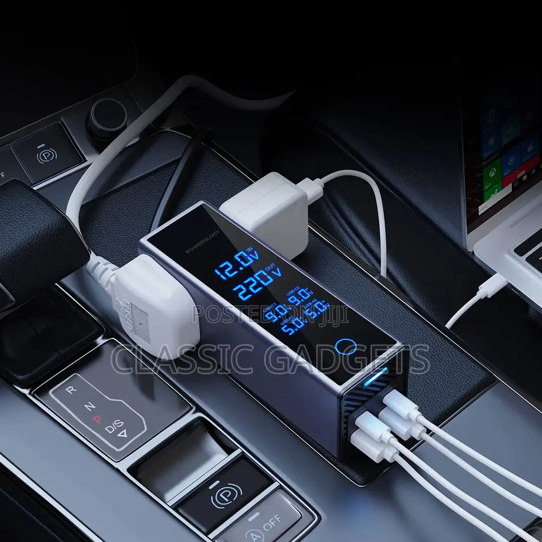 Powerology Pwc044 X2 Ac Socket Car Power Inverter