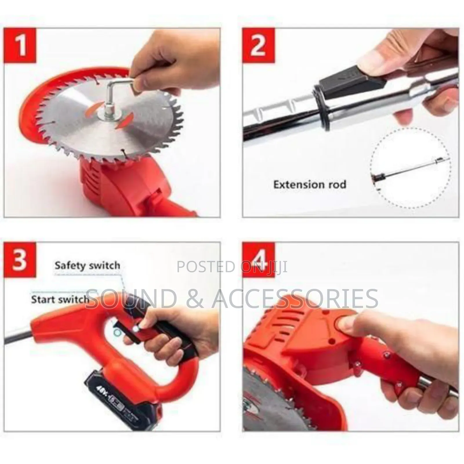 Rechargeable Electric Grasscutter With 2 48volts Batteries