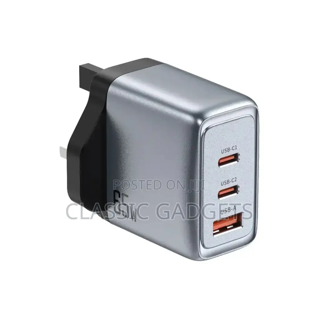 Green Lion Gan Premium Uk Plug Wall Charger 65w - Gray