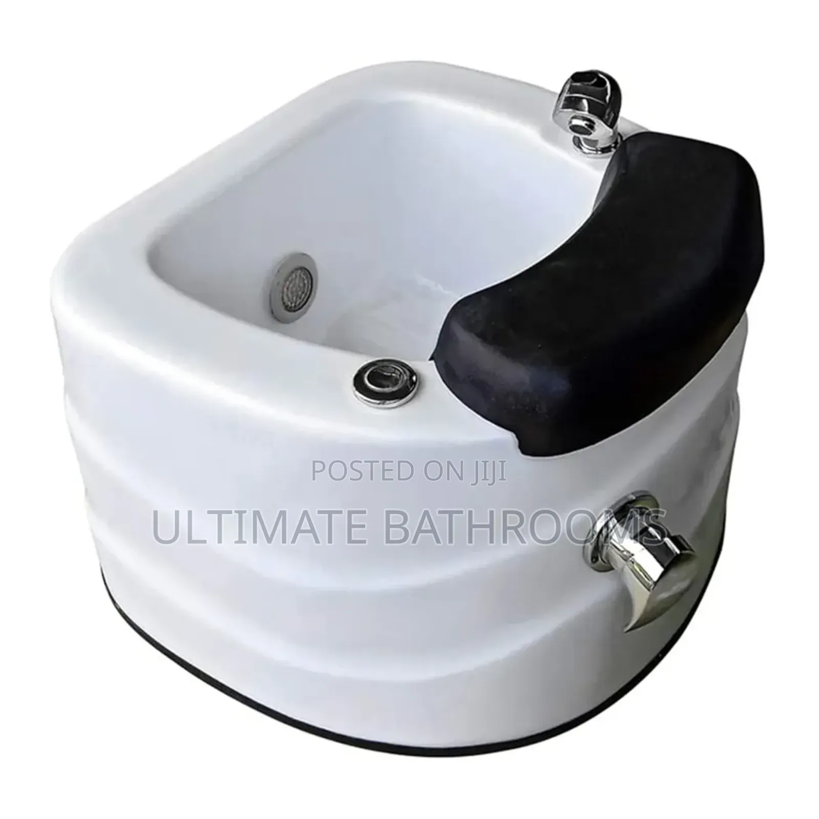 White and Chrome Accessories Pedicure Bowl
