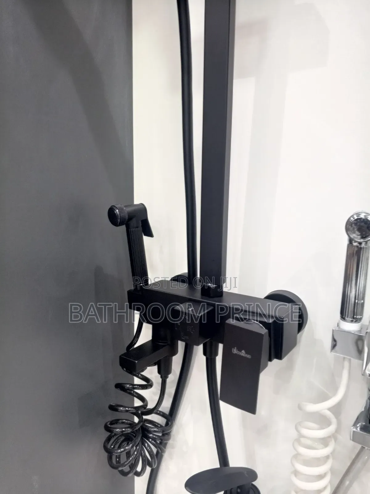 Black Shower Mixer With Bidet Sprayer