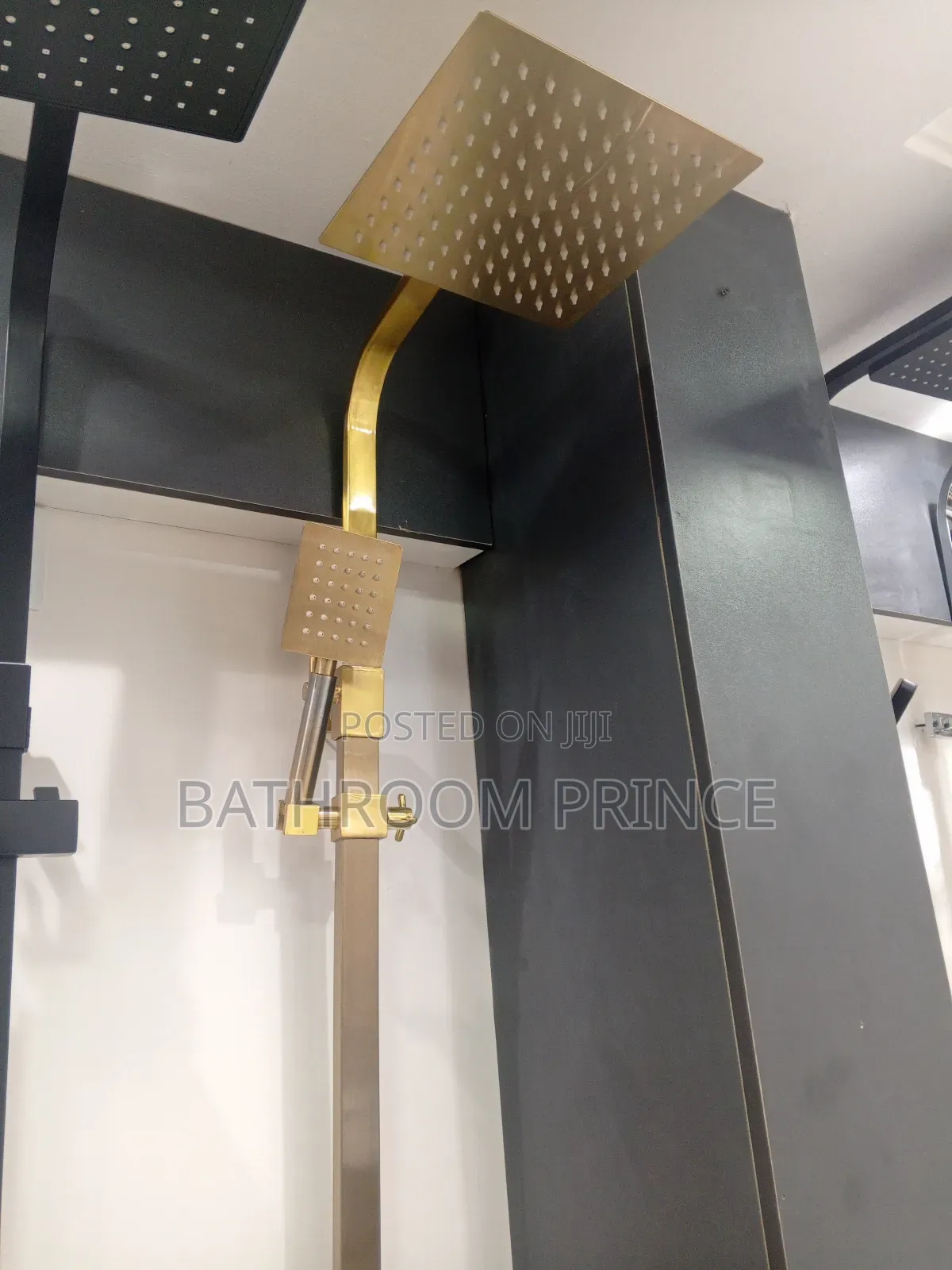 Rose Gold Shower Mixer With Square Pole