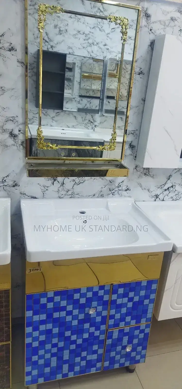 Luxury Dining Cabinet With Mirror, Shelve