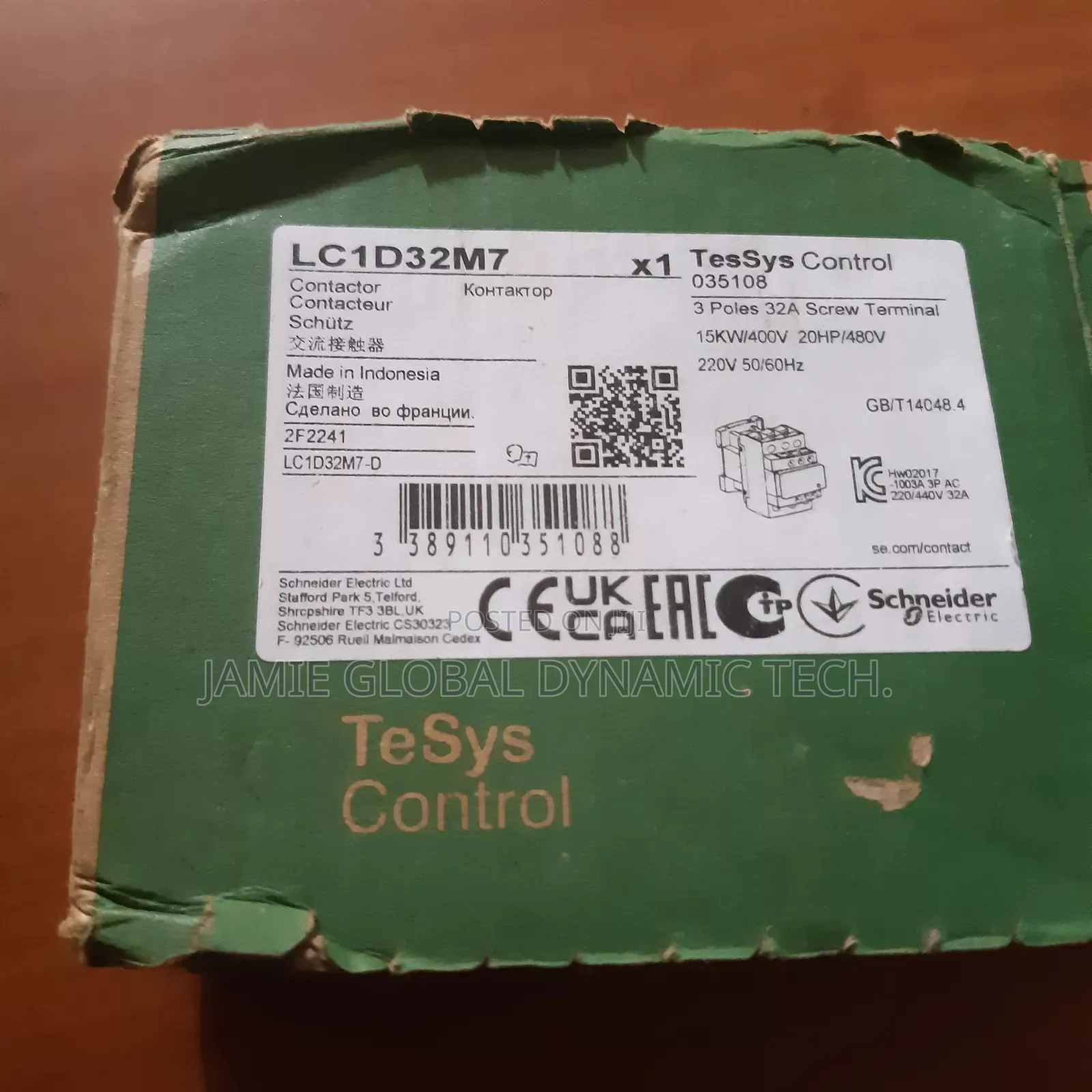 Schneider 3poles Contactor 50a