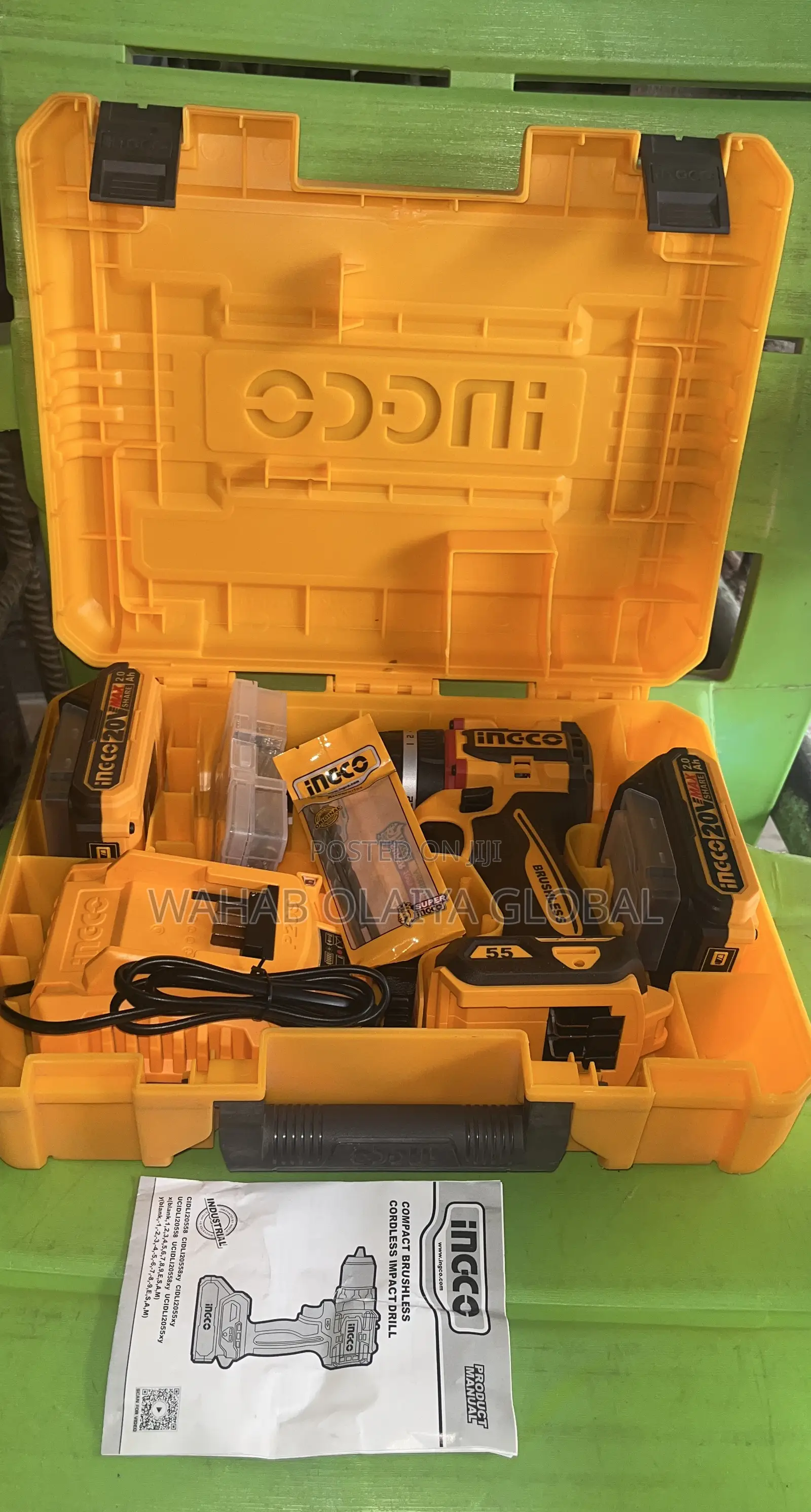 Ingco Compact Brushless Cordless Impact Drill – 20v Powerful Tool