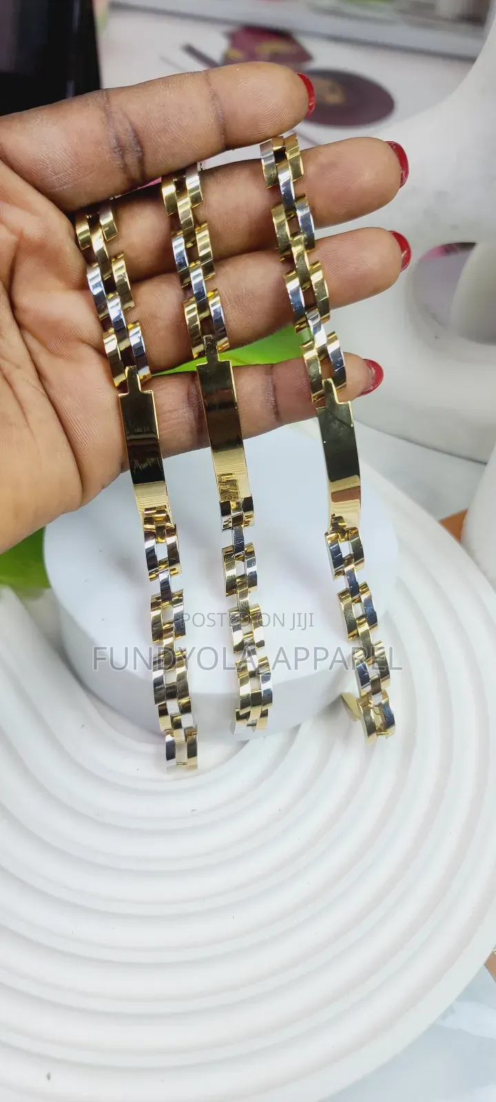 Gol and Silver and Chain Bracelet Mix