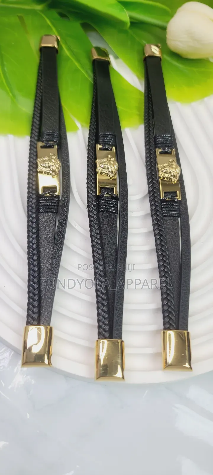 Versace Quality Leather Magnetic Strap Bracelet