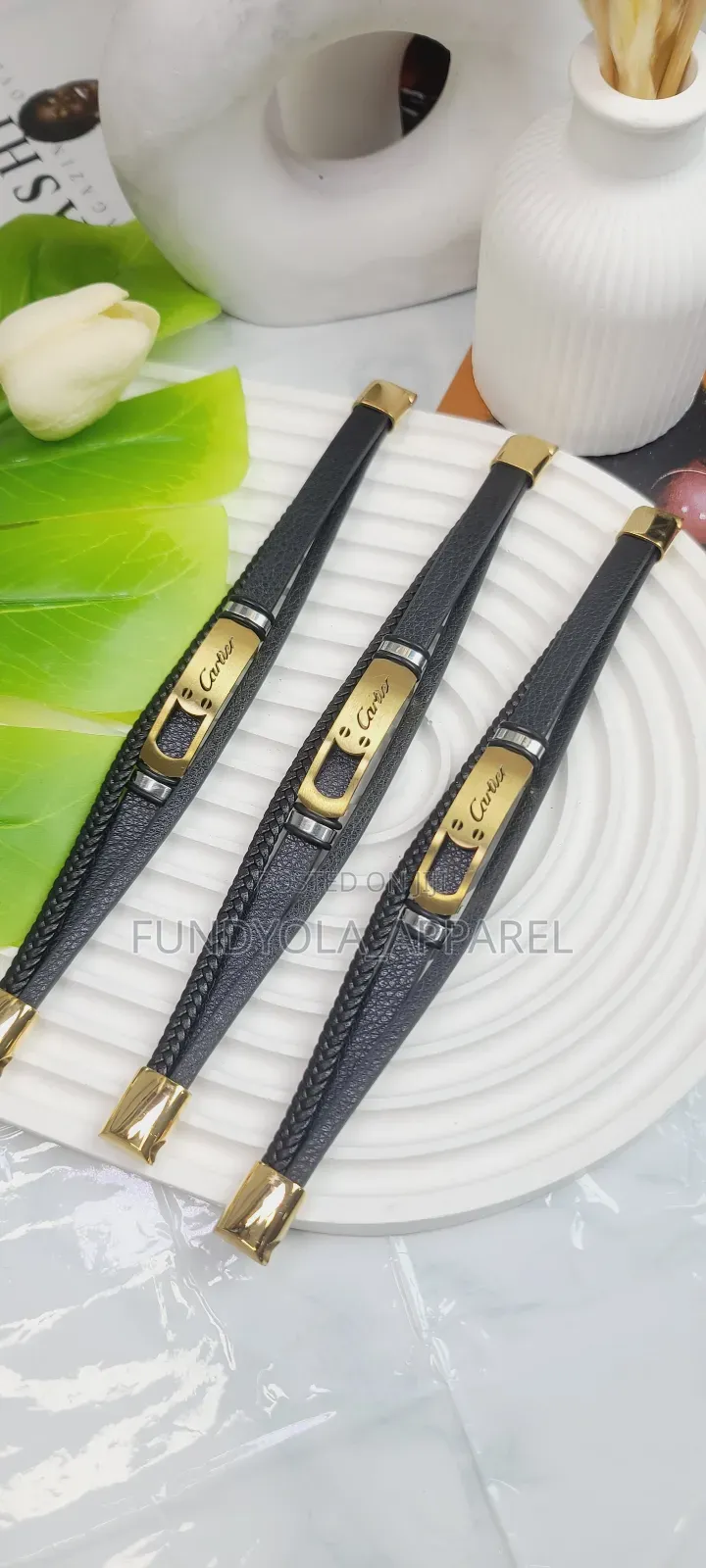 Cartier Leather Hand Bracelet